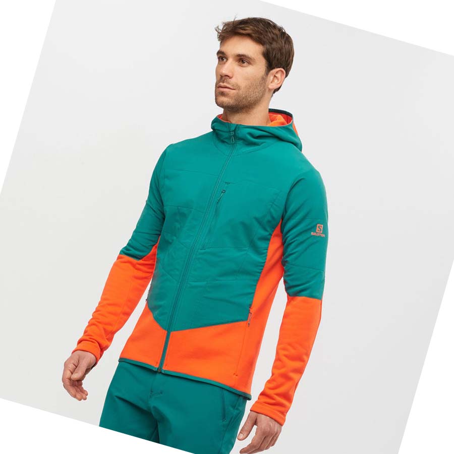 Sudadera Con Capucha Salomon OUTLINE WARM HYBRID Hombre Verdes | MX 3212DFM